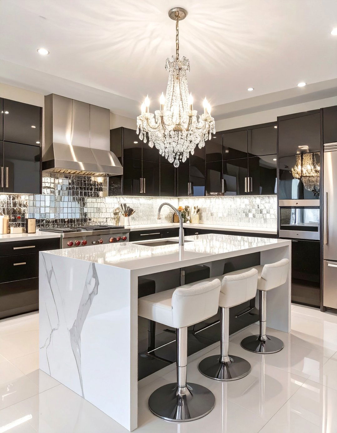 Glam Hollywood Kitchen - 30 bloxburg kitchen ideas