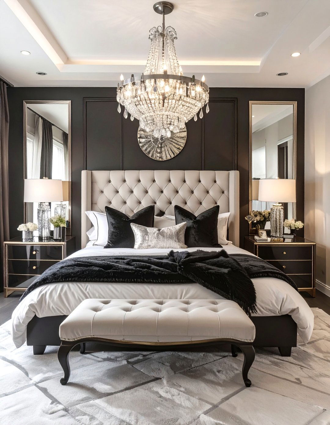 Glam Hollywood Regency Bedroom - 30 bloxburg bedroom ideas