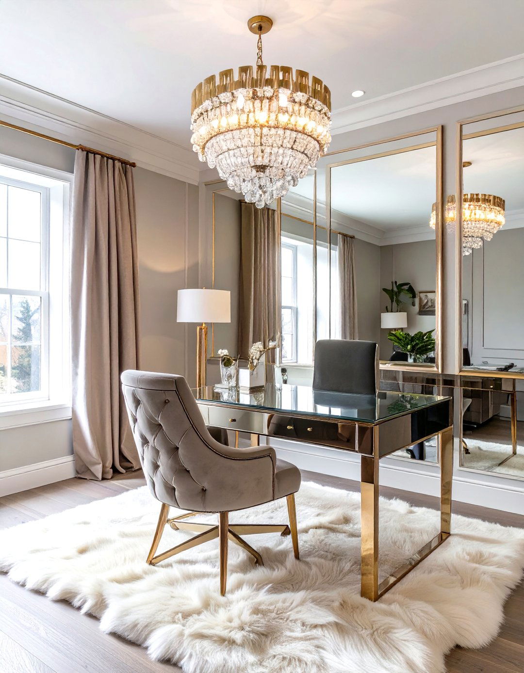 Glam Hollywood Regency Office - 30 modern home office design ideas
