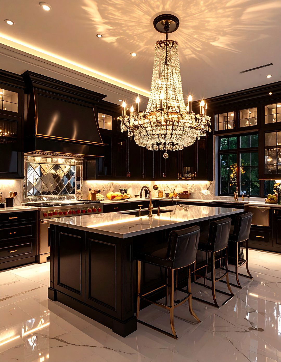 Glam Kitchen Crystal Chandeliers - 30 kitchen lights ideas