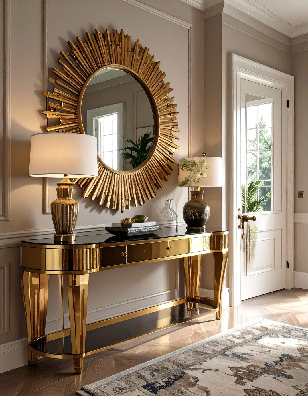 Glamorous Art Deco Console - 30 hallway storage ideas