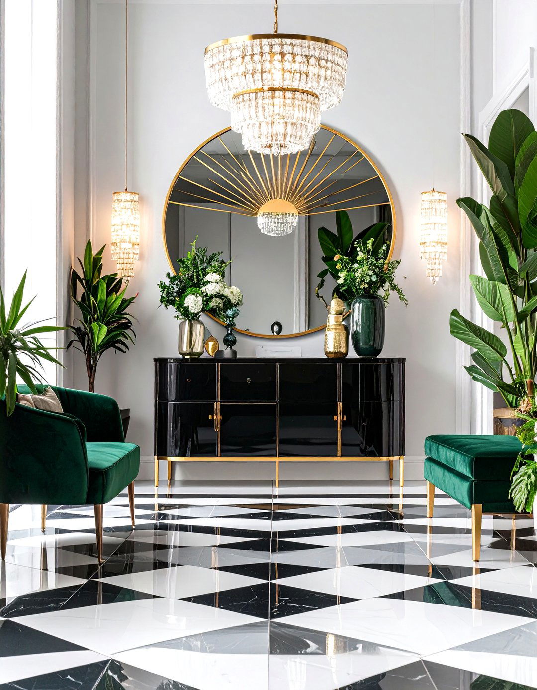 Glamorous Art Deco Entryway - 30 ai entryway makeover ideas