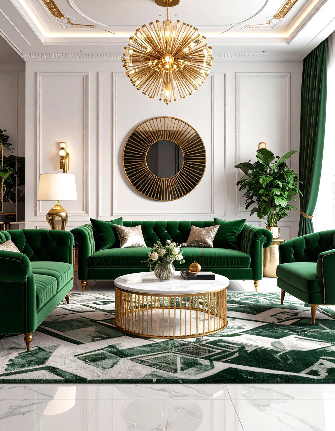 Glamorous Art Deco Living Room - 30 design ideas for living room