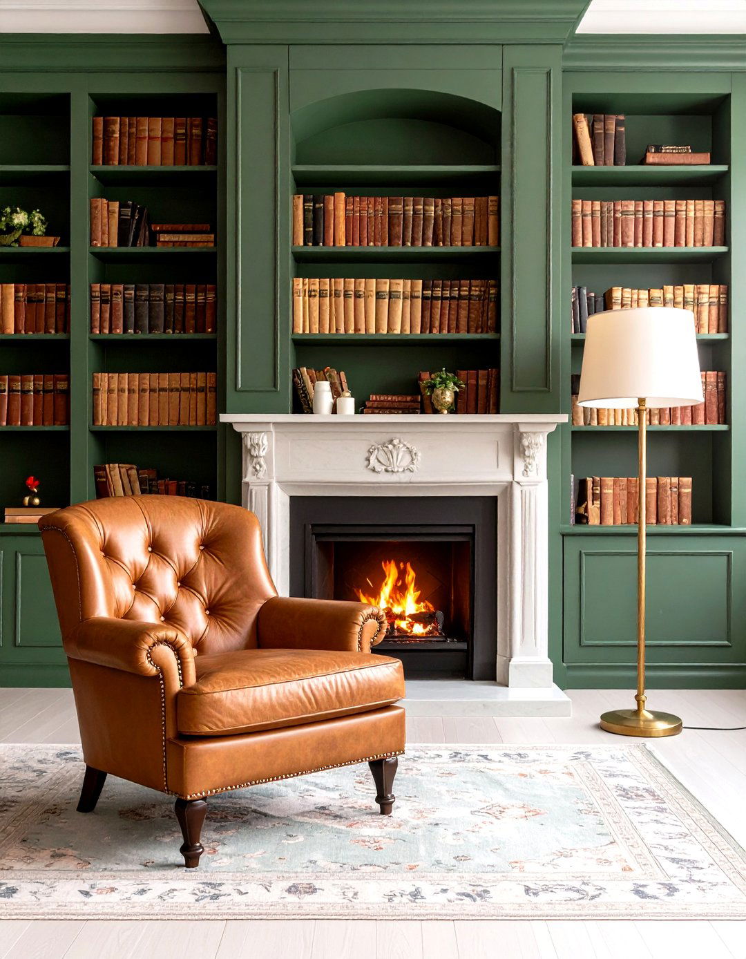 Glamorous Gold Accented Wall - 30 fireplace accent wall ideas
