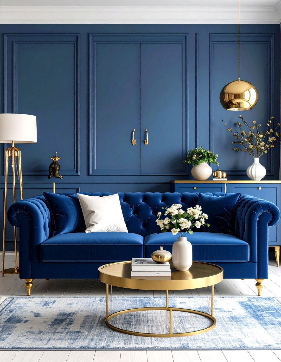 Glamorous Gold Trimmed Living Room Cabinet - 30 living room cabinet ideas