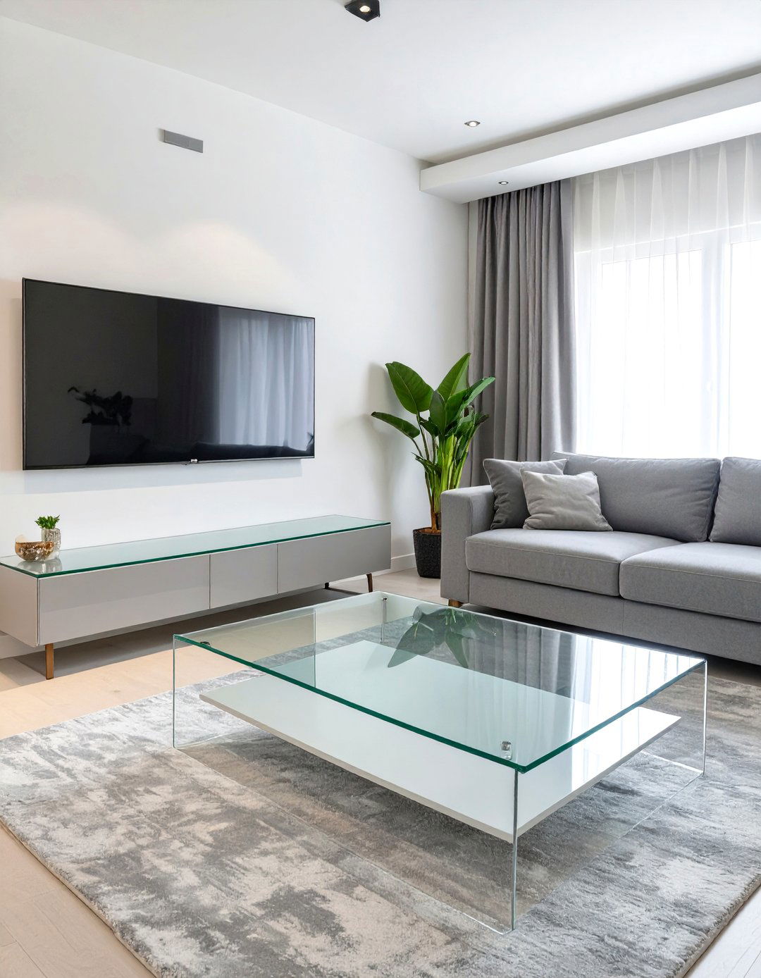 Glass And Acrylic Furniture - 30 narrow living room ideas with tv