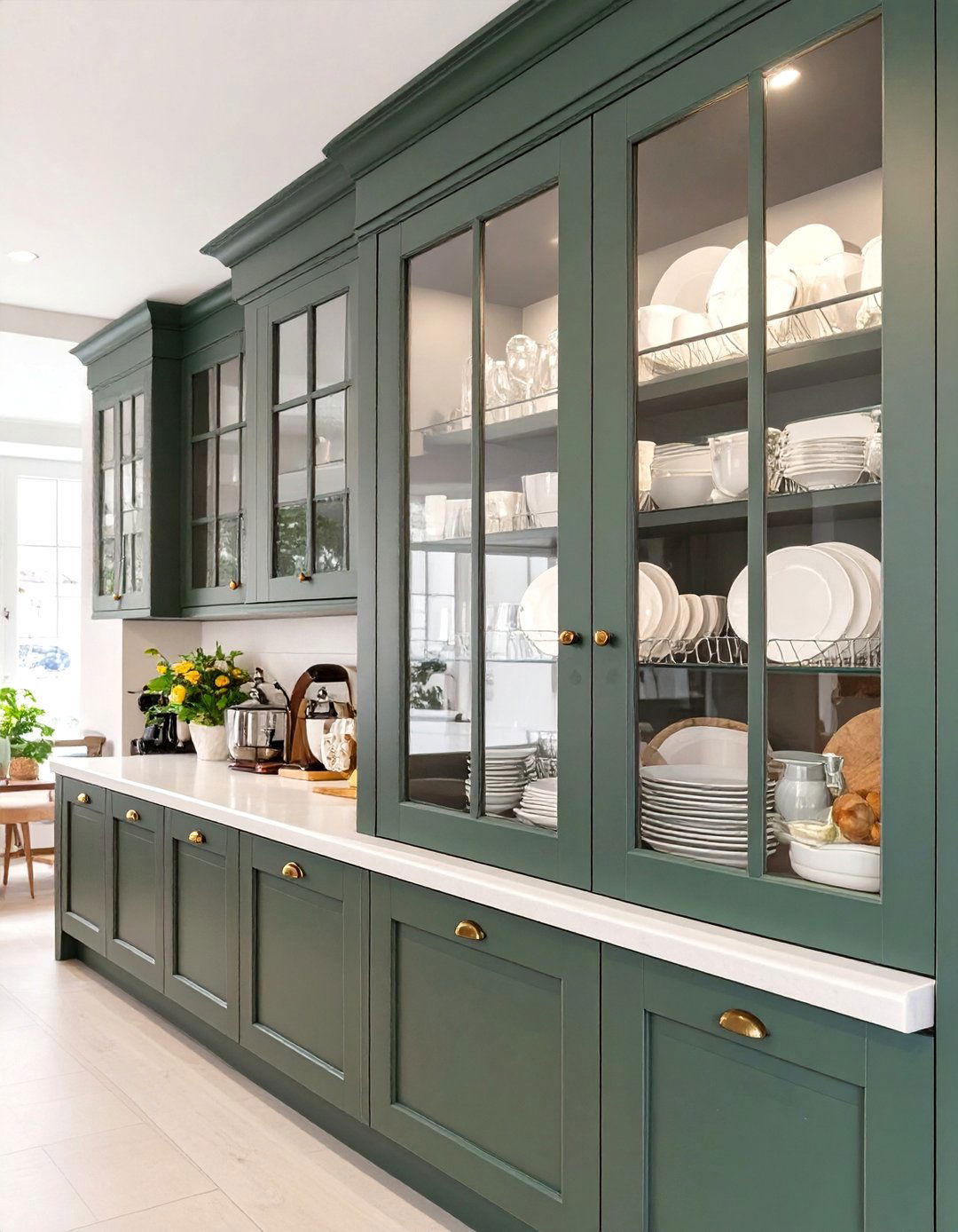 Glass Front Cabinet Doors - 30 vintage kitchen trends 2025