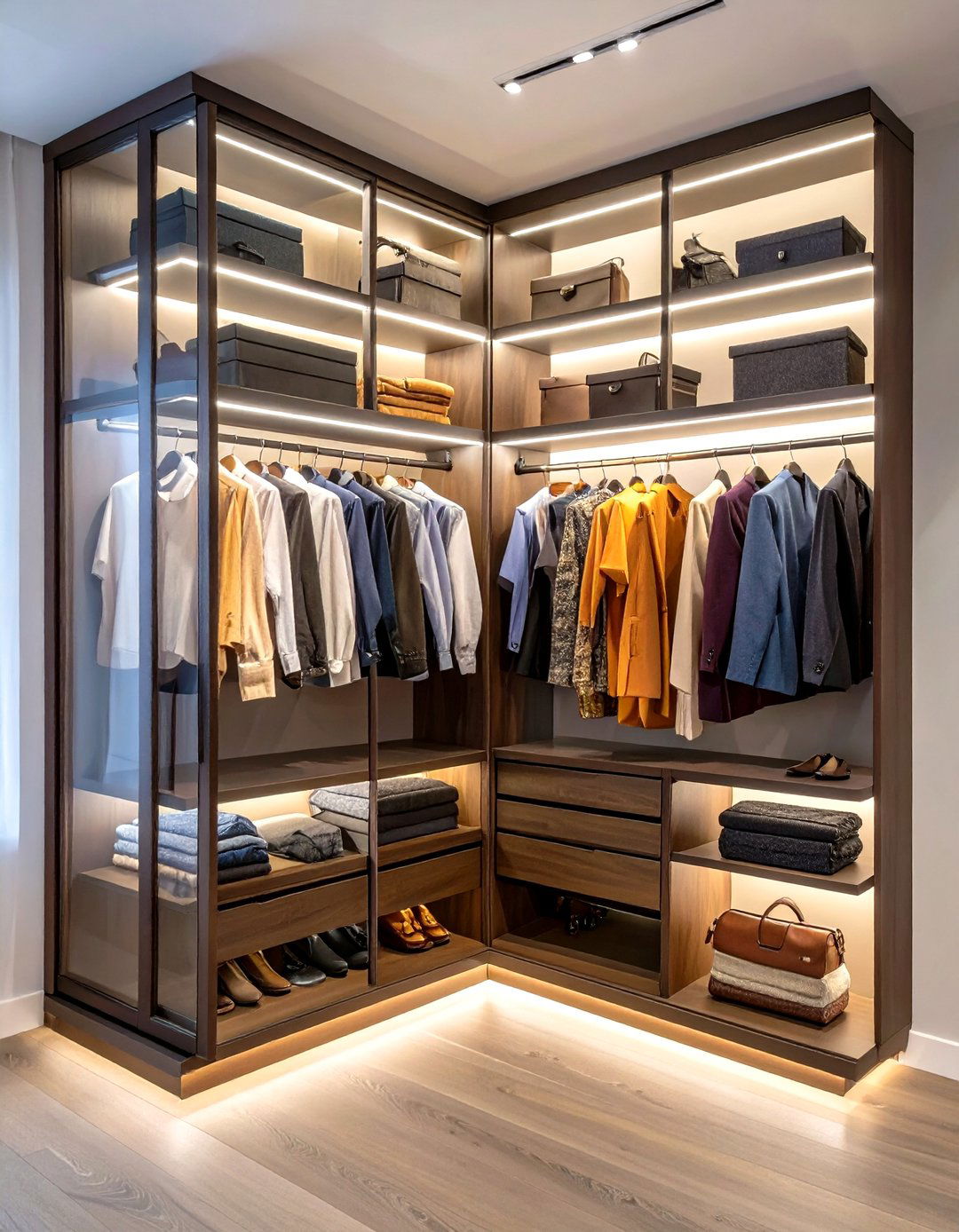 30 Efficient Corner Closet Ideas to Save Space - We Love Home Blog