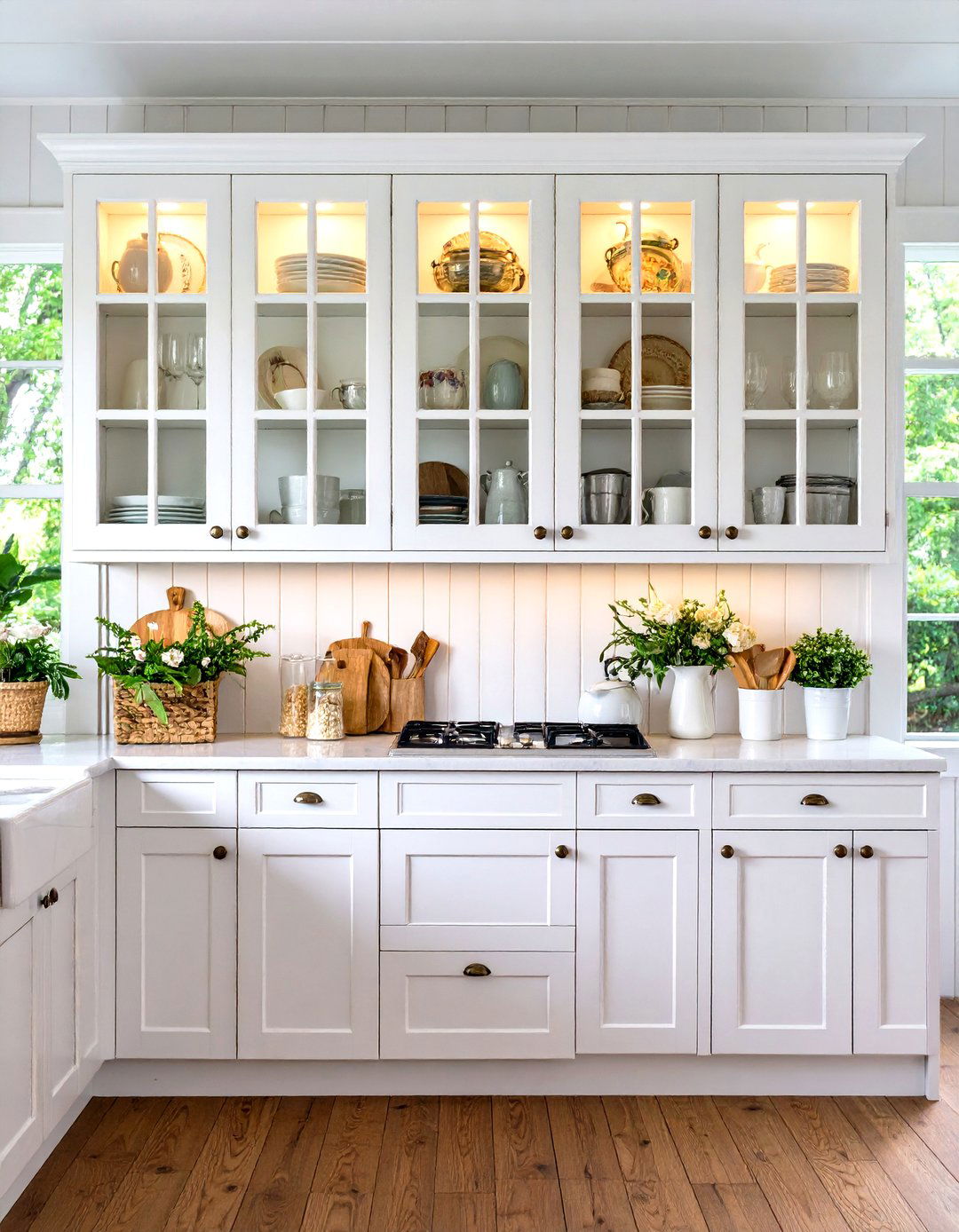 Glass Front Kitchen Cabinets - 30 design kitchen cabinets ideas