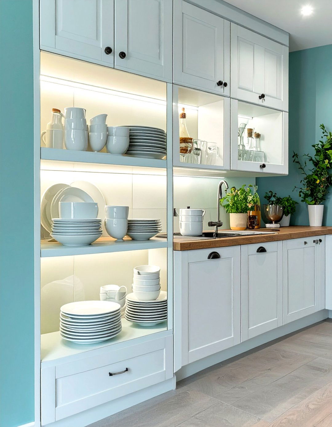 Glass Front Small Kitchen Cabinets - 30 small kitchen cabinet ideas