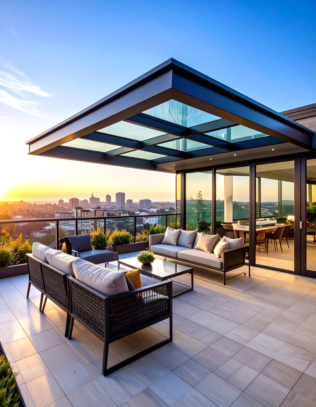 Glass Panel Porch Cover - 30 porch cover ideas