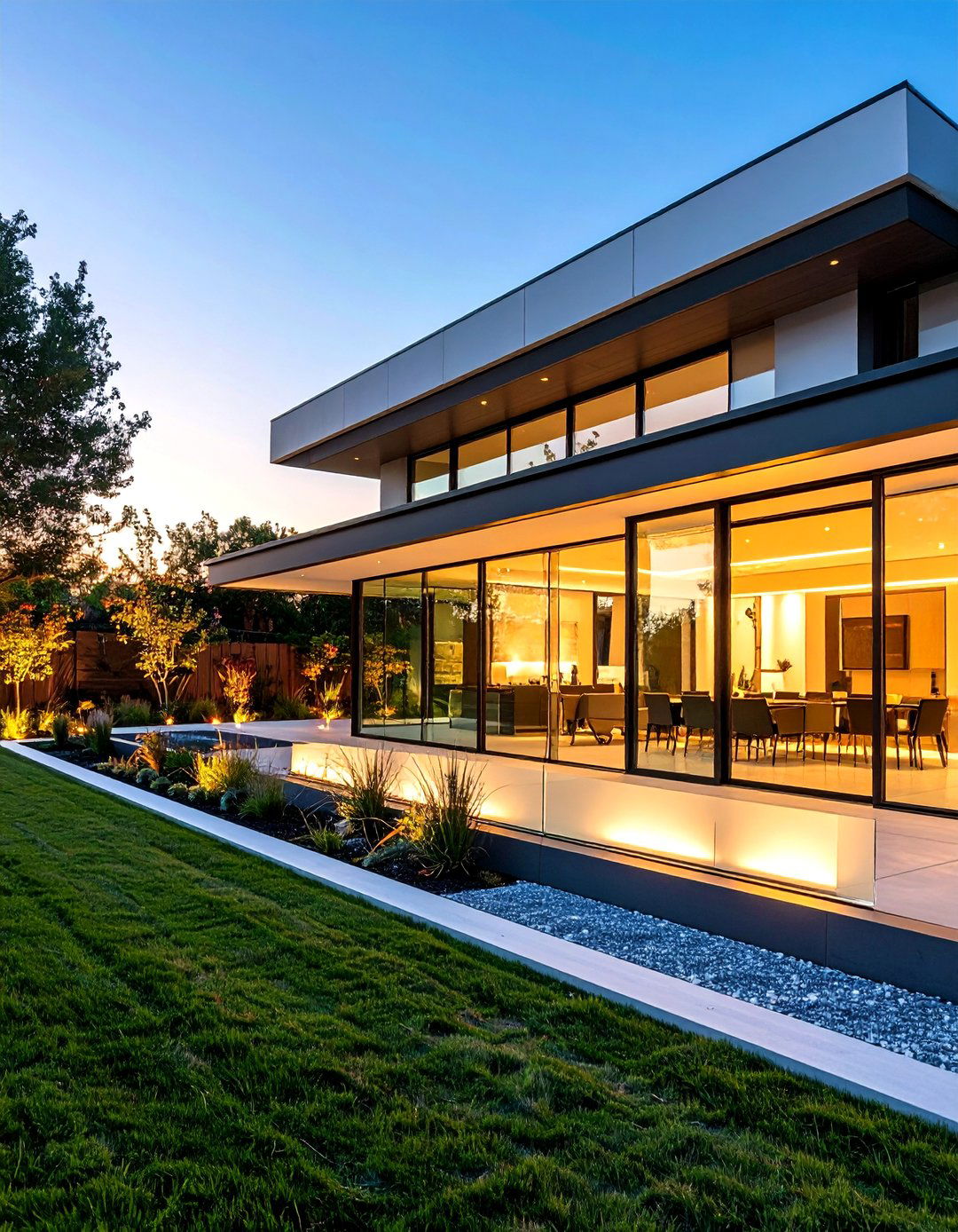 Glass Panel Retaining Wall - 30 front yard retaining wall ideas