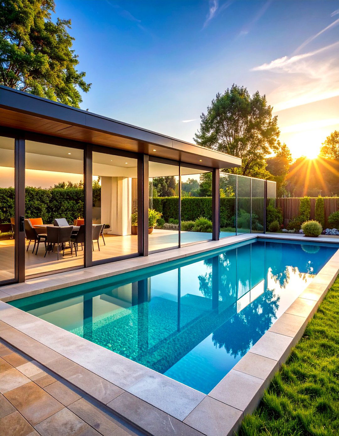 Glass Pool Fencing - 30 pool landscape ideas