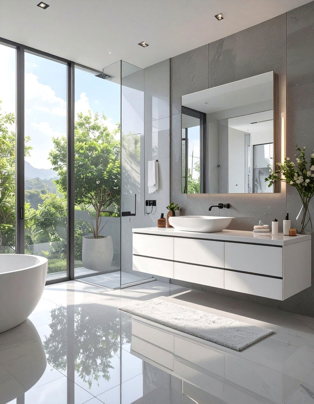 Glass Sheet Bathroom Backsplash - 30 bathroom sink backsplash ideas