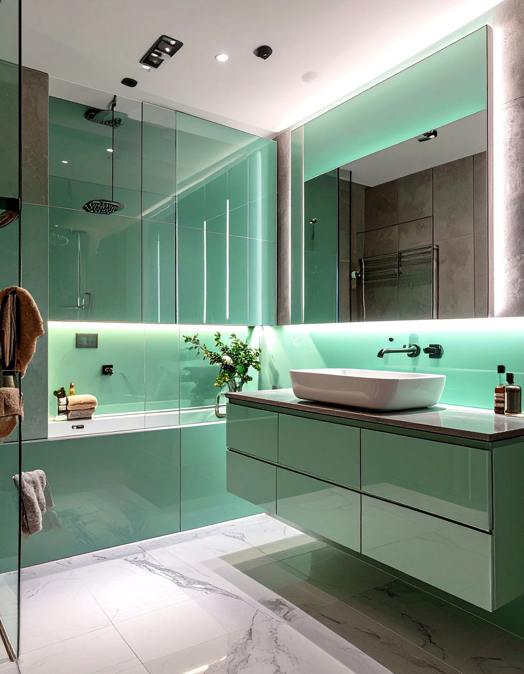 Glass Sheet Bathroom Backsplash - 30 bathroom backsplash ideas