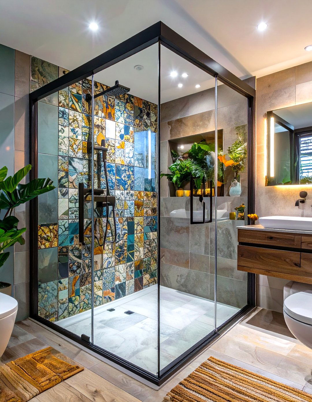 Glass Shower Enclosure - 30 small bathroom decor ideas