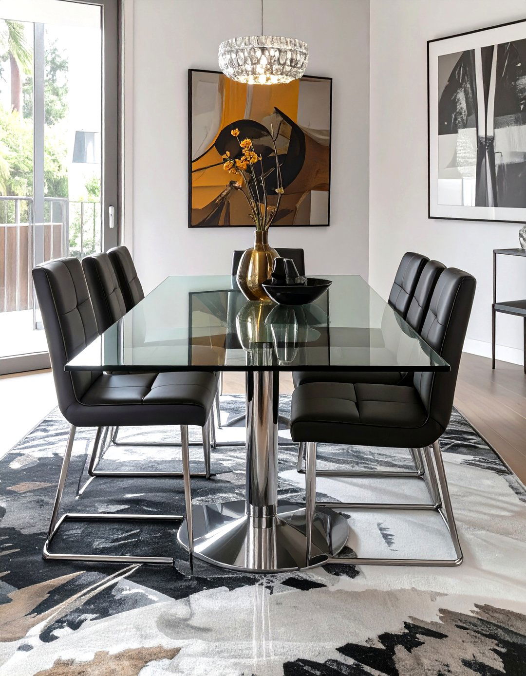 Glass Top Dining Table - 30 simple dining room ideas