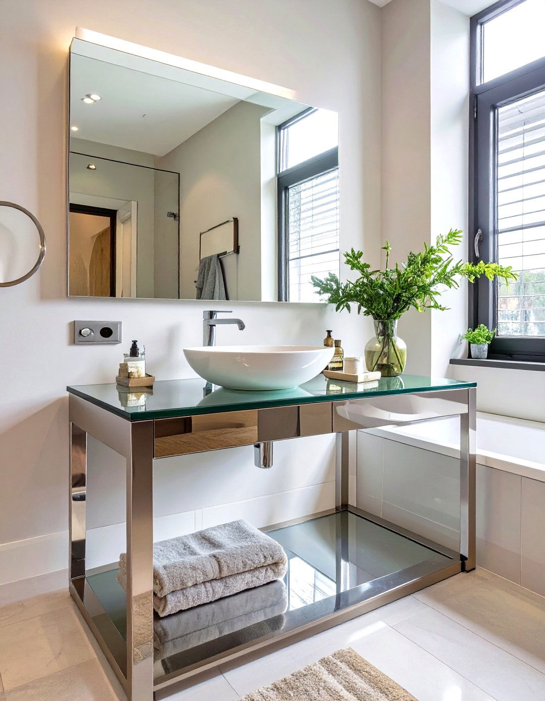Glass Top Studio Vanity - 30 studio design collection vanity ideas