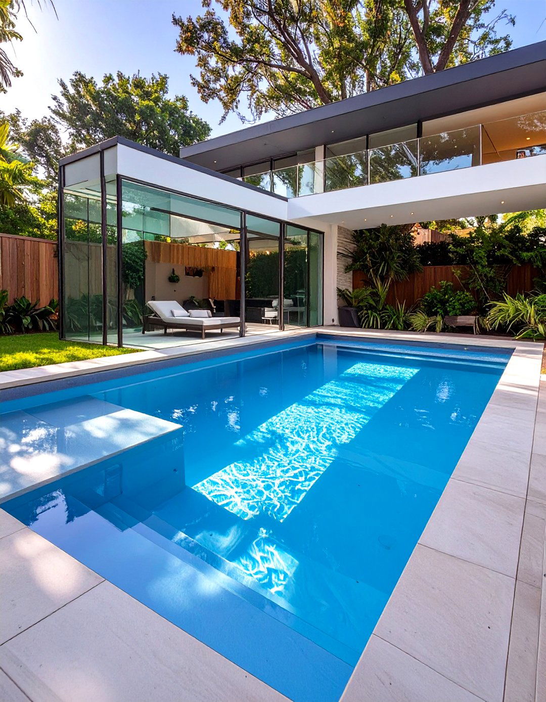 Glass Wall Small Pool - 30 small backyard pool designs
