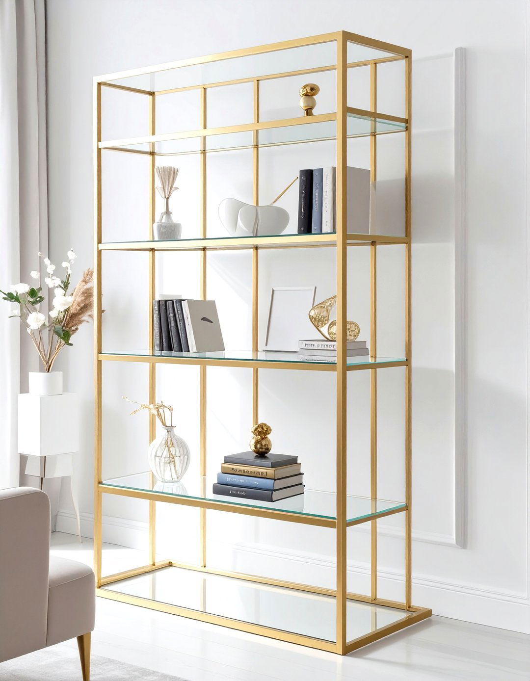 Glass and Metal tagere - 30 office shelving ideas