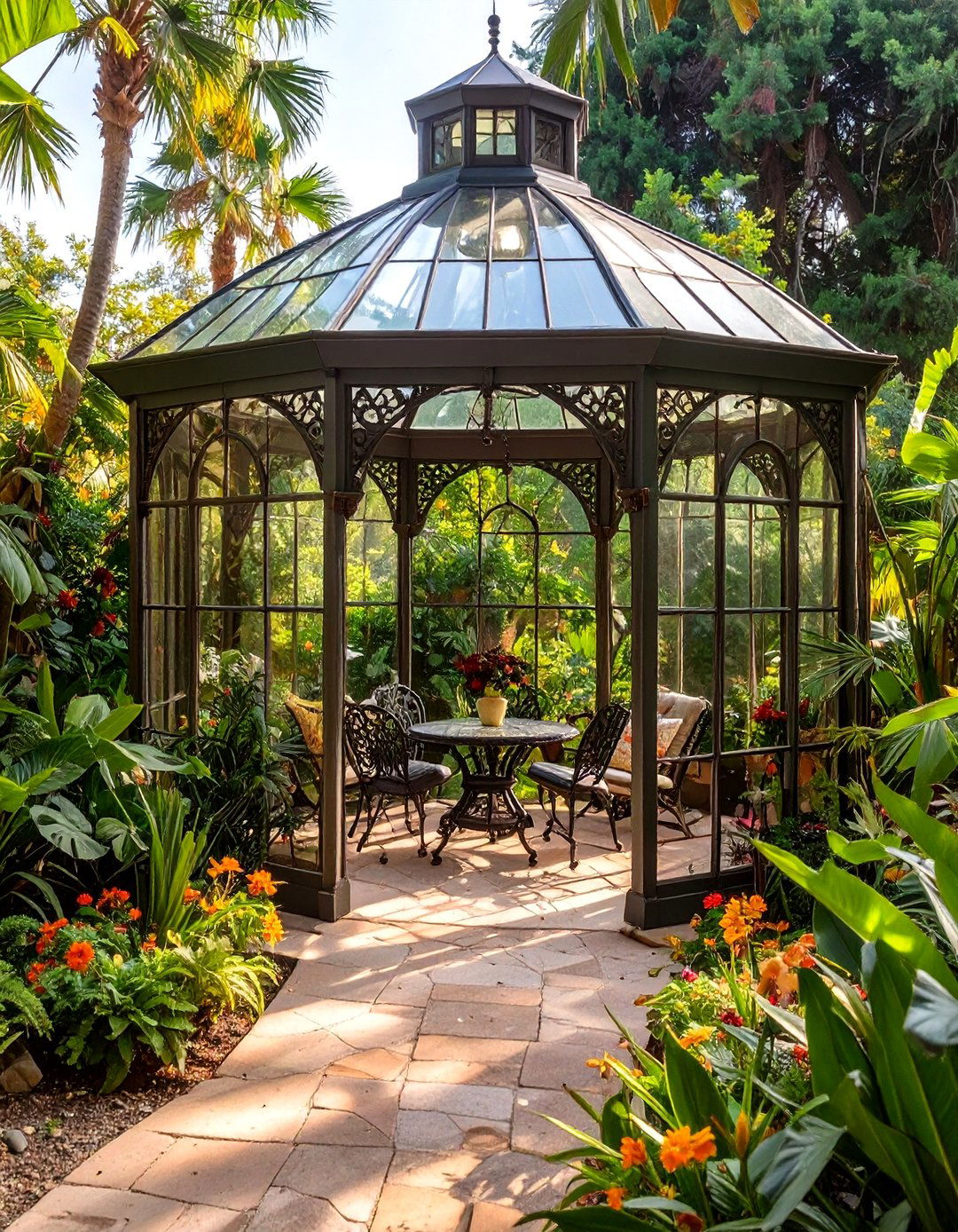 Glasshouse Conservatory Pavilion - 30 backyard pavilion ideas