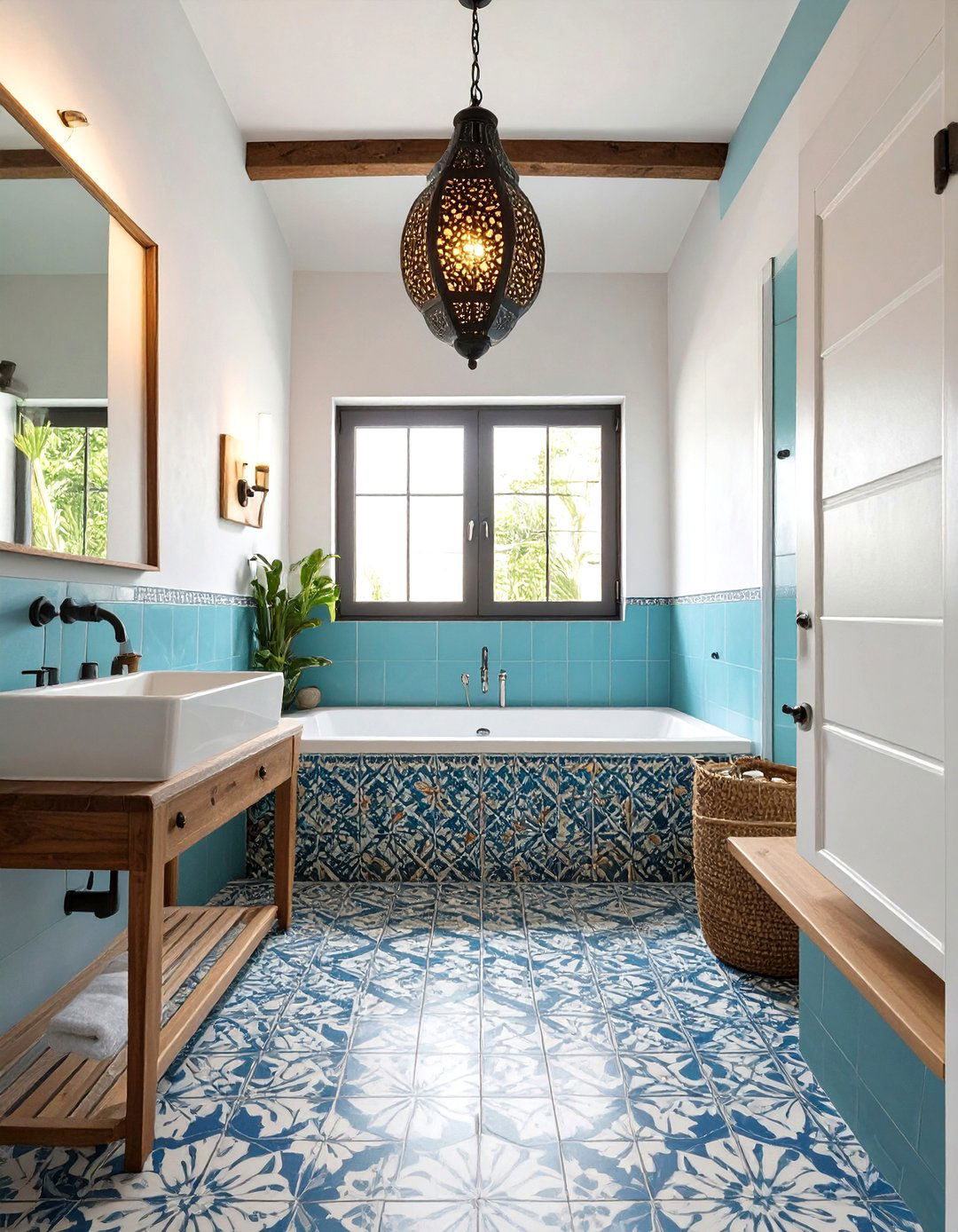 Global Inspired Half Bathroom - 30 half bathroom remodel ideas