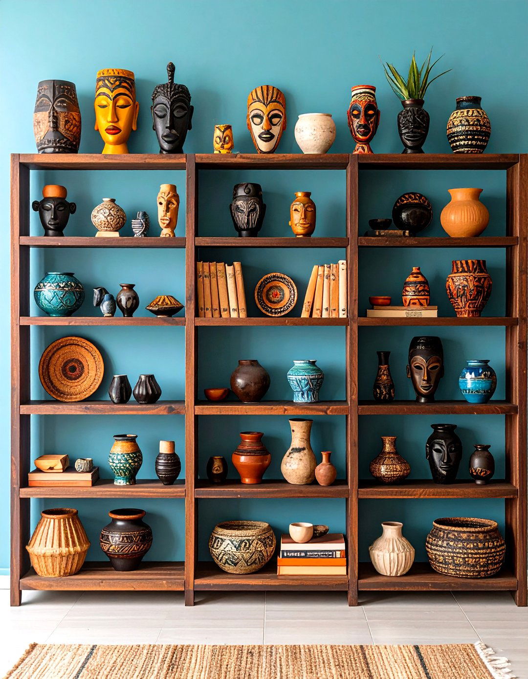 Global Inspired Living Room Shelf Decor - 30 living room wall shelf decor ideas