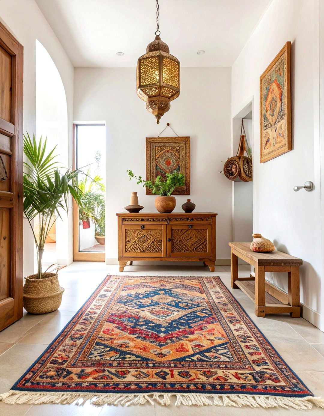 Global Nomad Entryway - 30 apartment entryway ideas