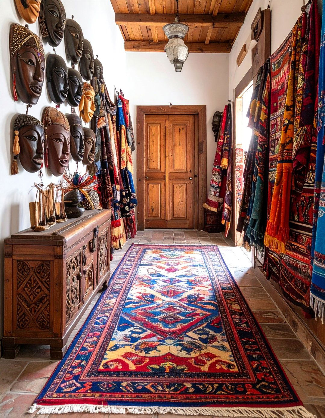 Global Nomad Hallway - 30 hallway decorating ideas