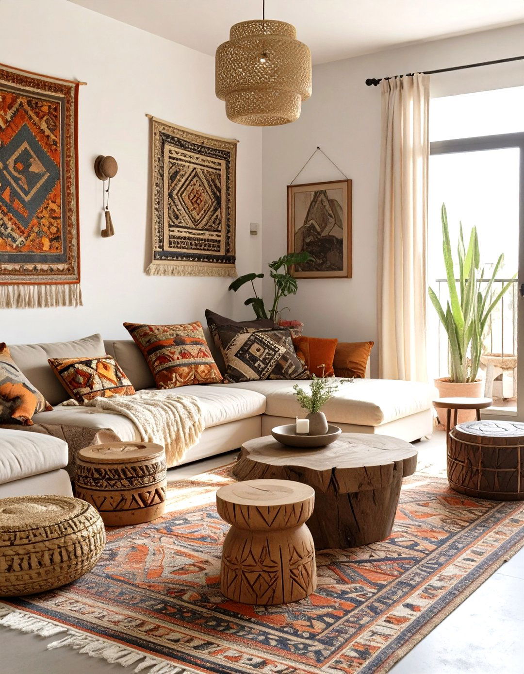 Global Nomad Style for a Studio Layout - 30 interior design styles for small spaces ideas