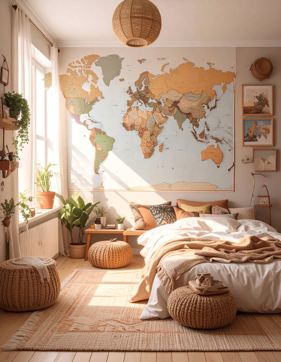 Global Traveler Dorm Room - 30 college dorm room ideas