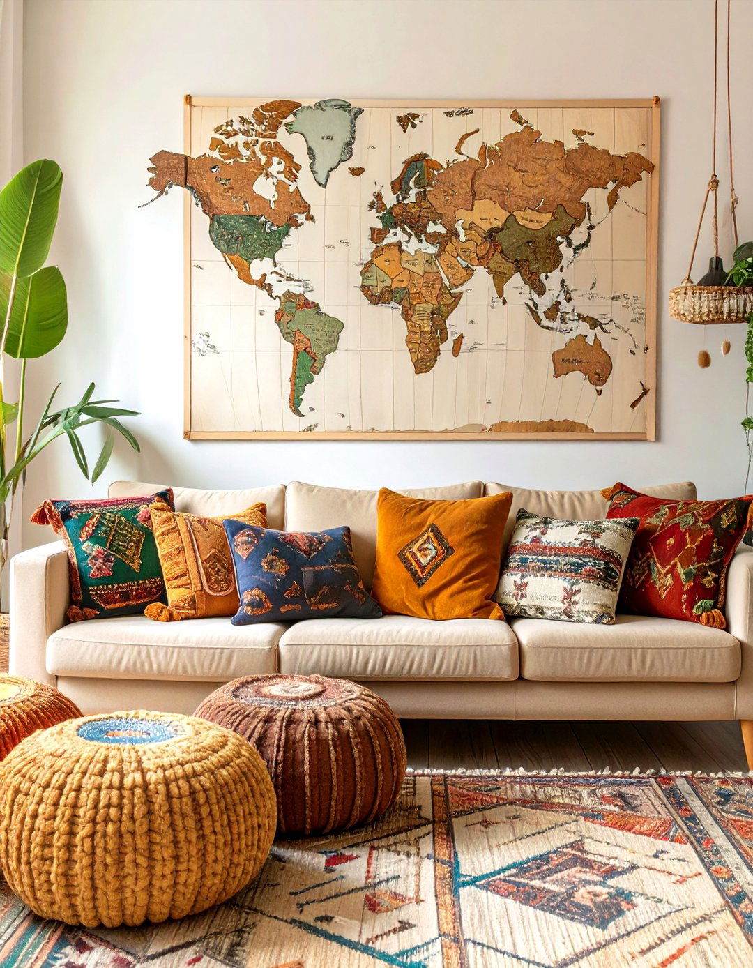 Global Travelers Nook Living Room - 30 cute living room ideas