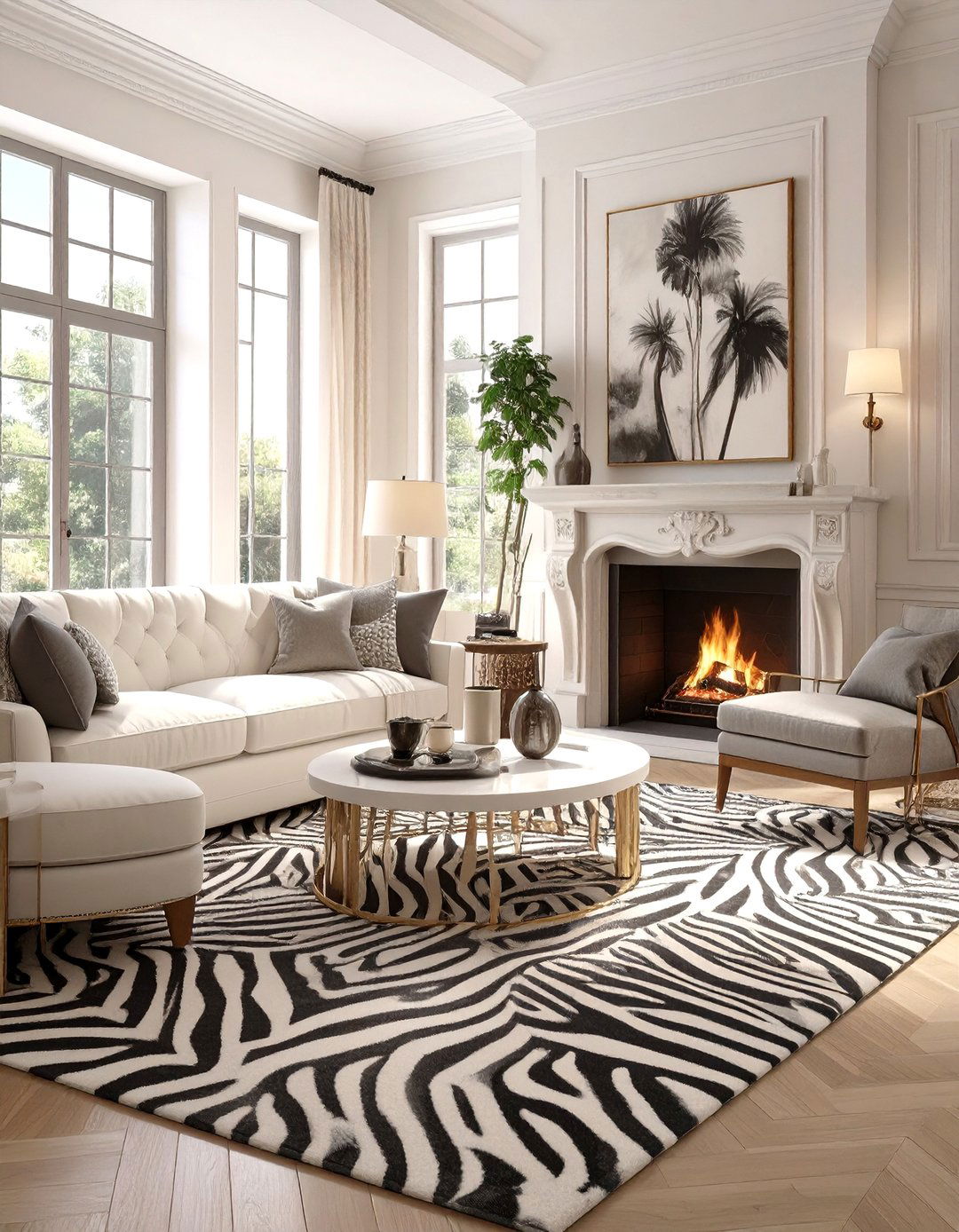 Going Bold with Animal Prints - 30 how to use rugs in interior design ideas