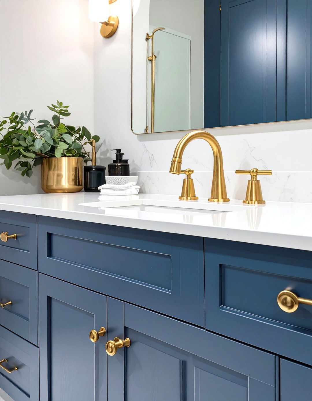 Gold Fixtures and Hardware - 30 teen girl bathroom ideas
