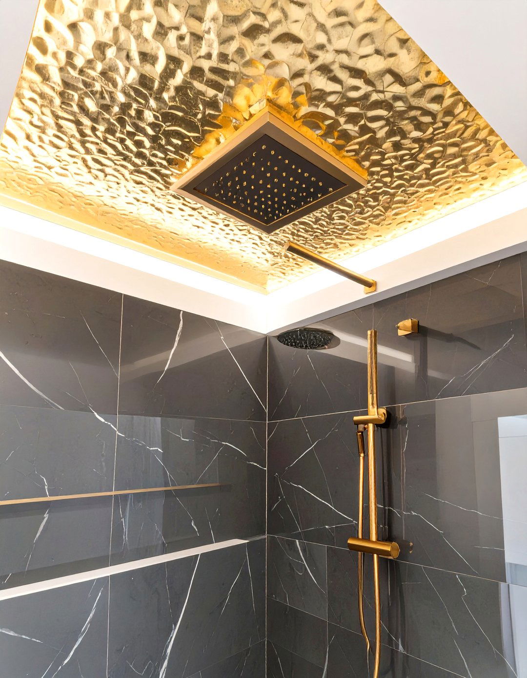Gold Leaf Shower Ceiling - 30 shower ceiling ideas