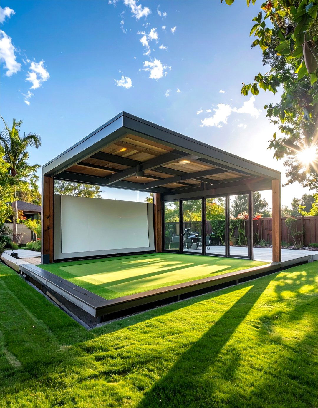 Golf Simulator Shed - 30 backyard shed ideas