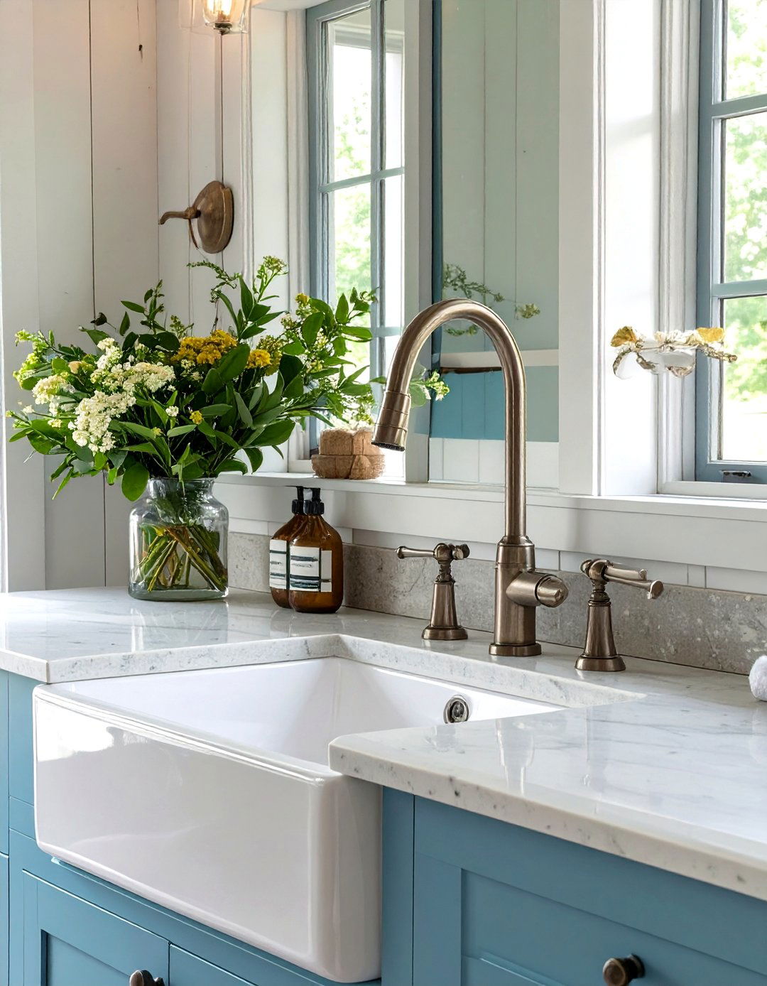 Gooseneck Faucet Bathroom - 30 farmhouse bathroom ideas