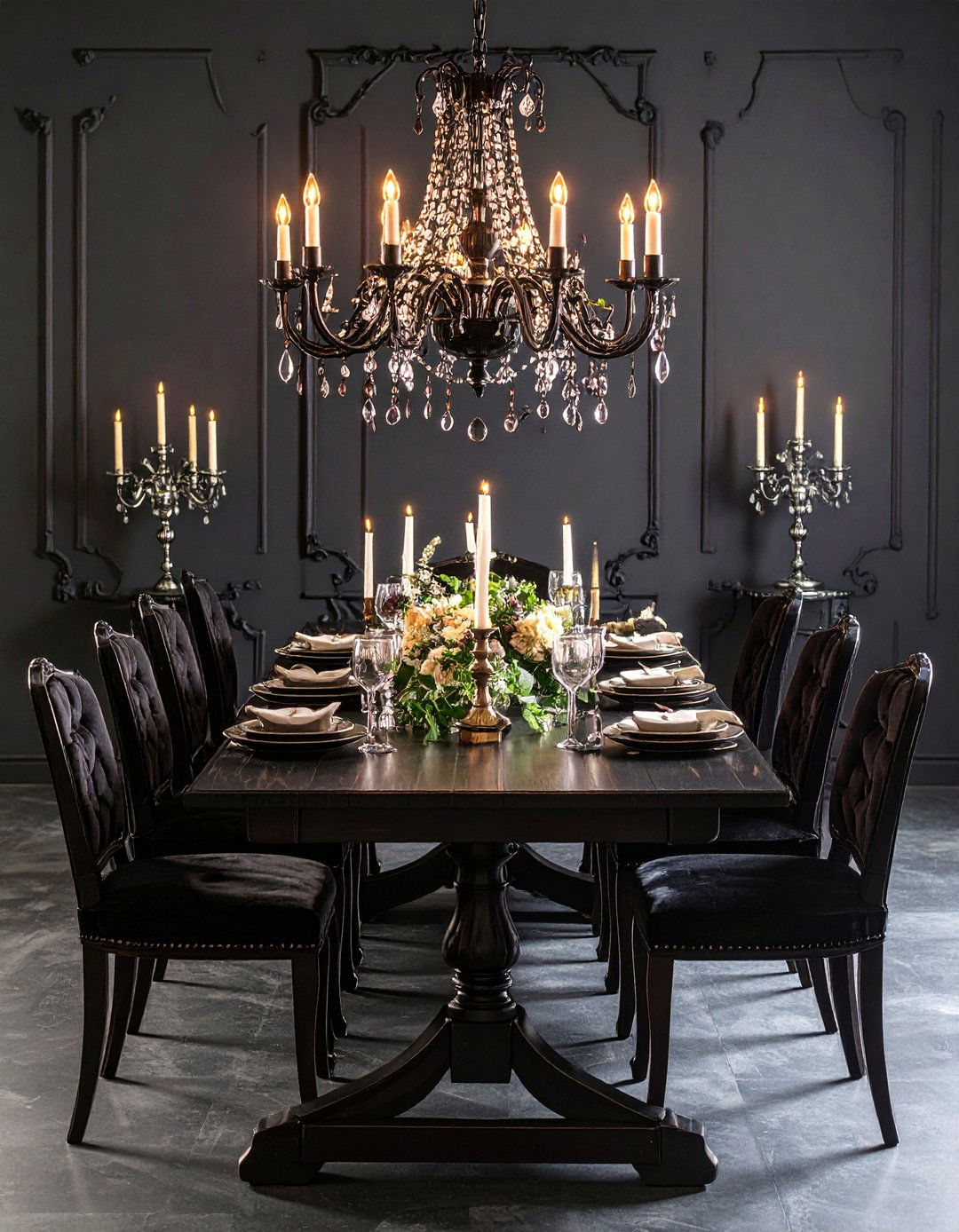 Goth Inspired Dining Room - 30 3d interior design ideas