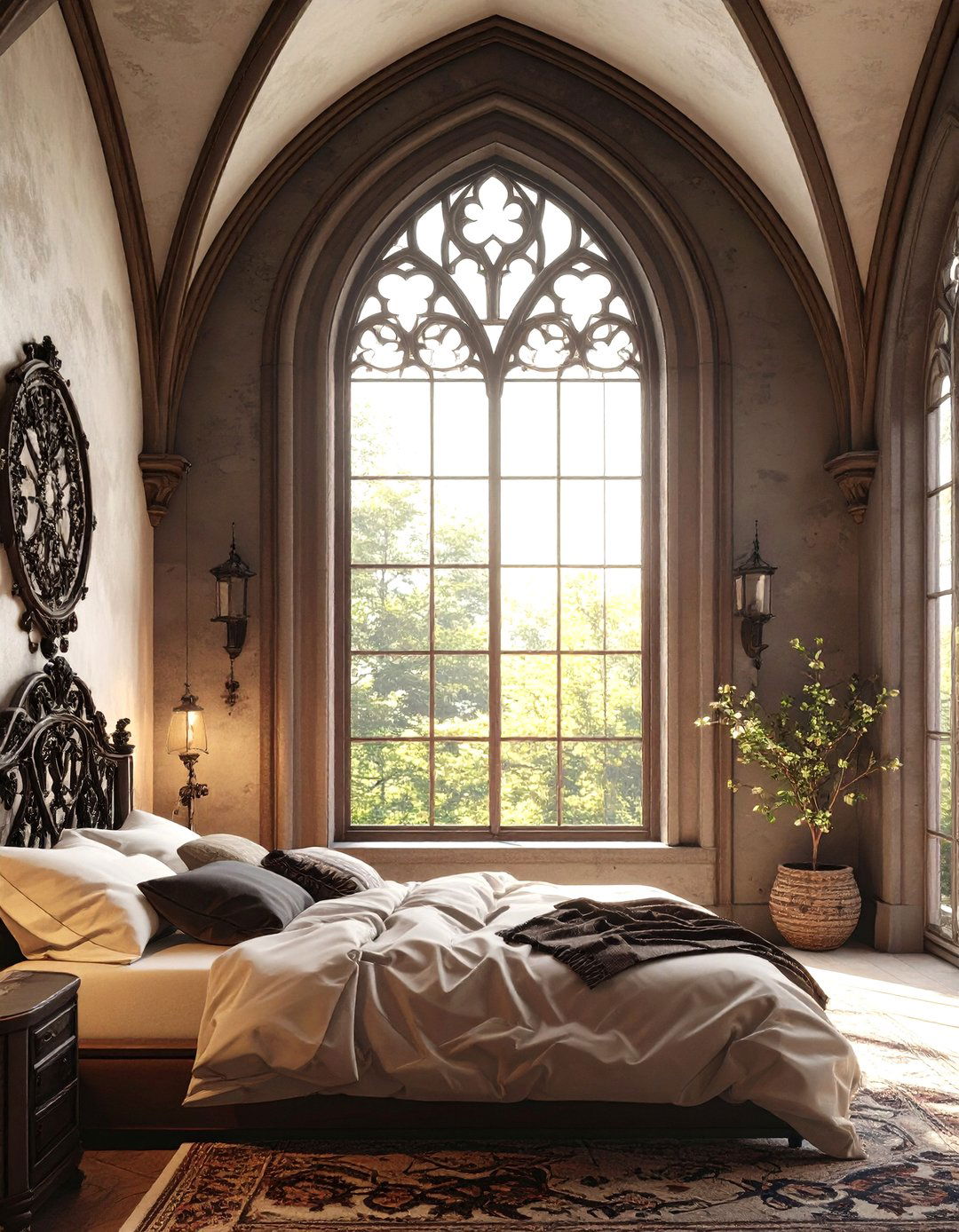 Gothic Bedroom Arched Window - 30 bedroom window ideas