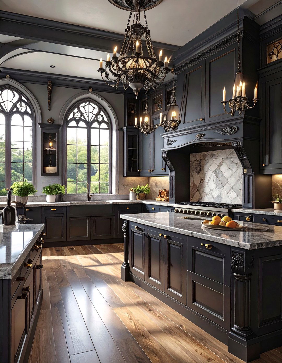 Gothic Inspired Dark Kitchen - 30 dark kitchen ideas