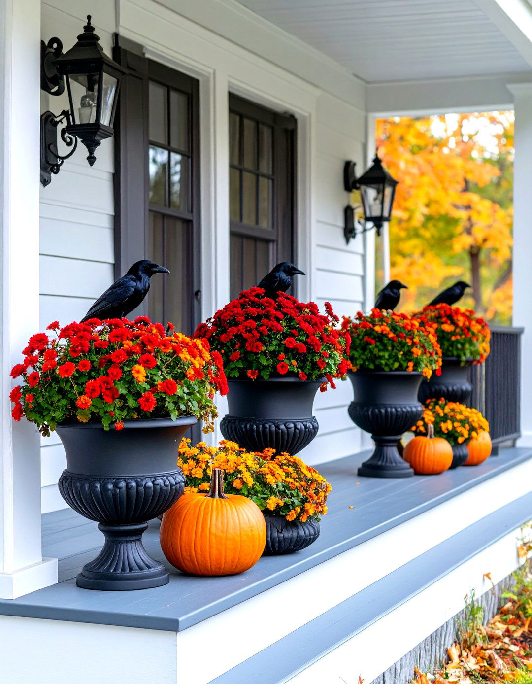 Gothic Inspired Fall Decor - 30 fall porch decor ideas