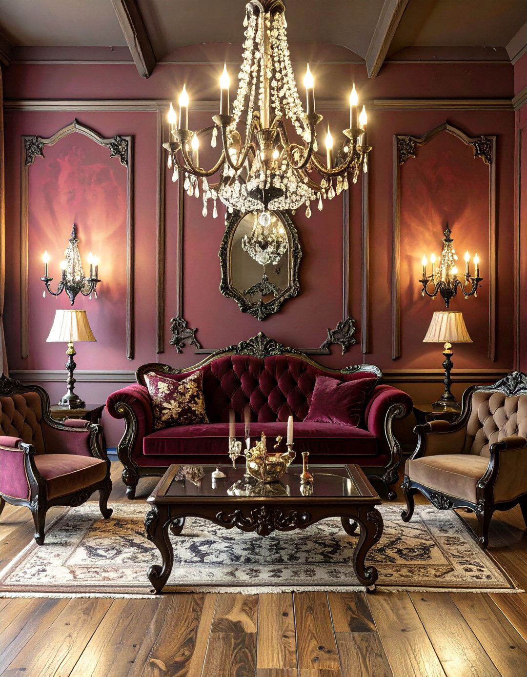 Gothic Inspired Living Room Drama - 30 dark living room ideas