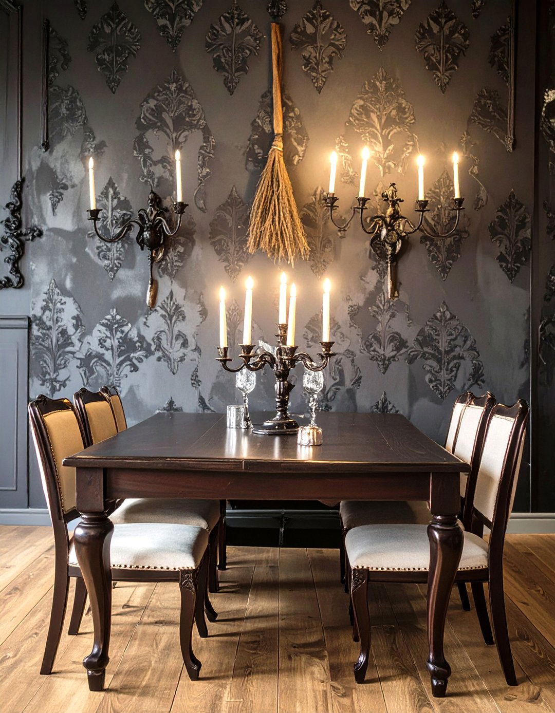 Gothic Noir Broom Wallpaper - 30 broom wallpaper ideas
