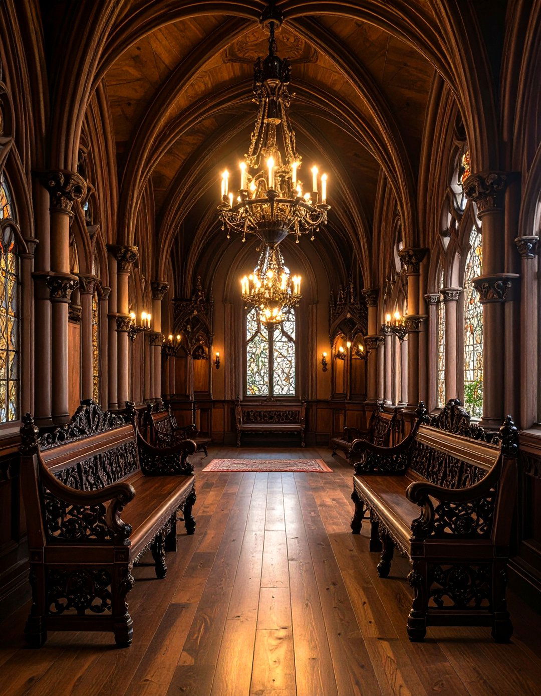 Gothic Revival Foyer - 30 entrance foyer design ideas