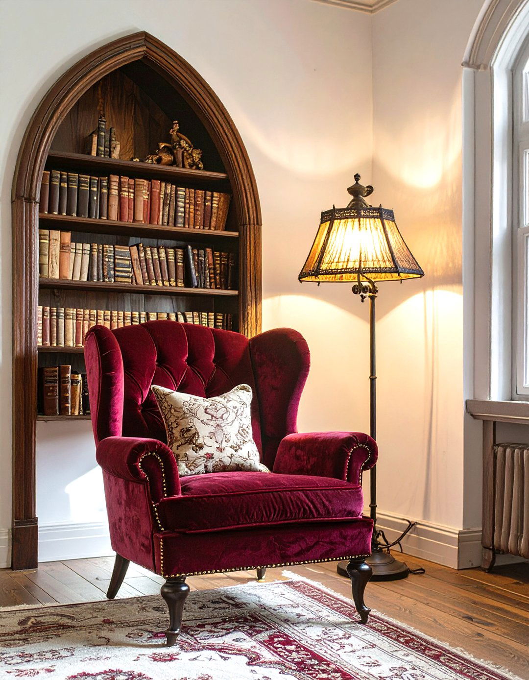 Gothic Revival Reading Nook - 30 interior design for new homeowners ideas
