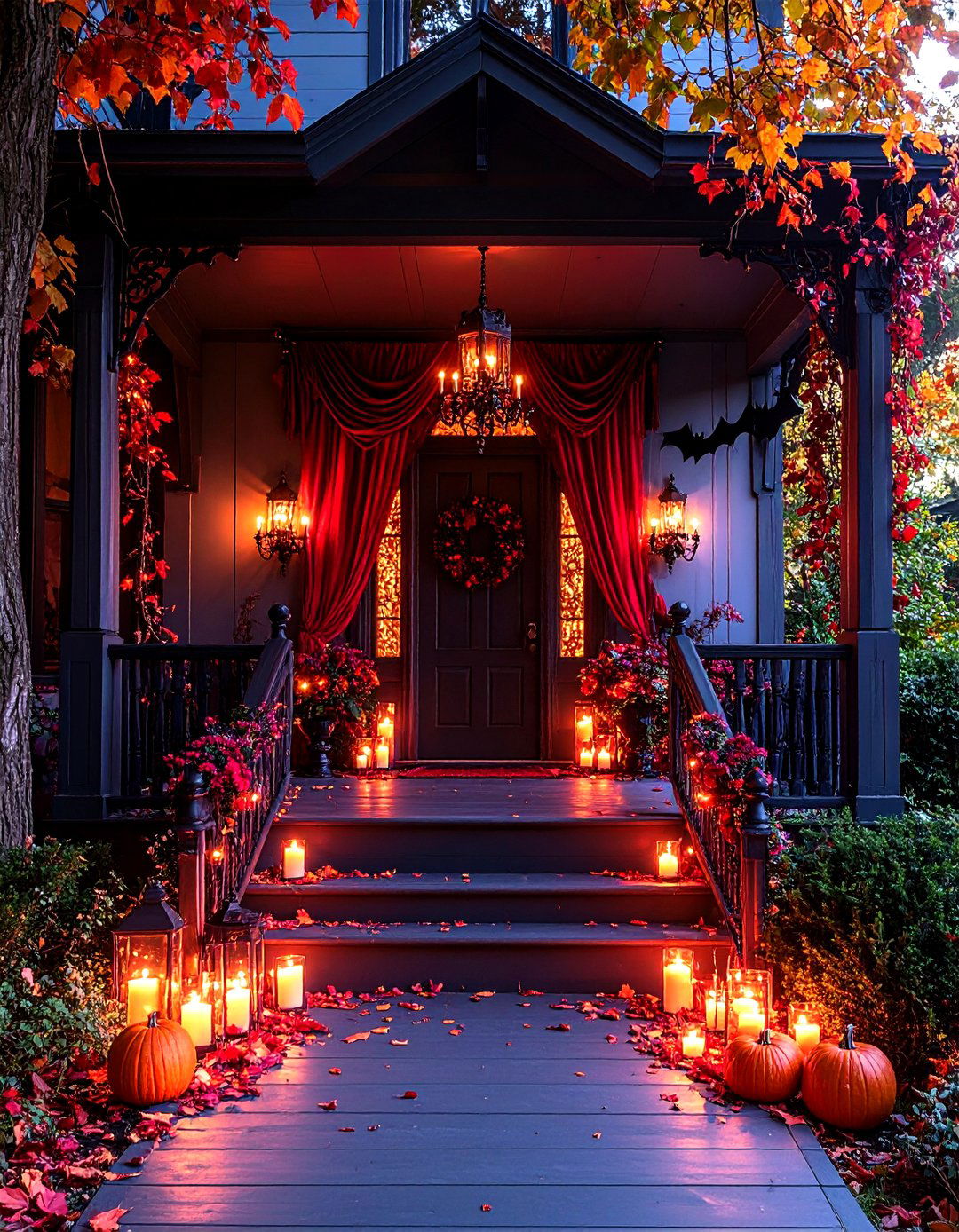Gothic Vampires Lair Porch - 30 halloween front porch ideas