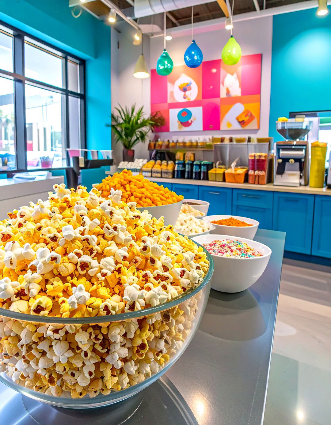Gourmet Popcorn Bar - 30 office party food ideas
