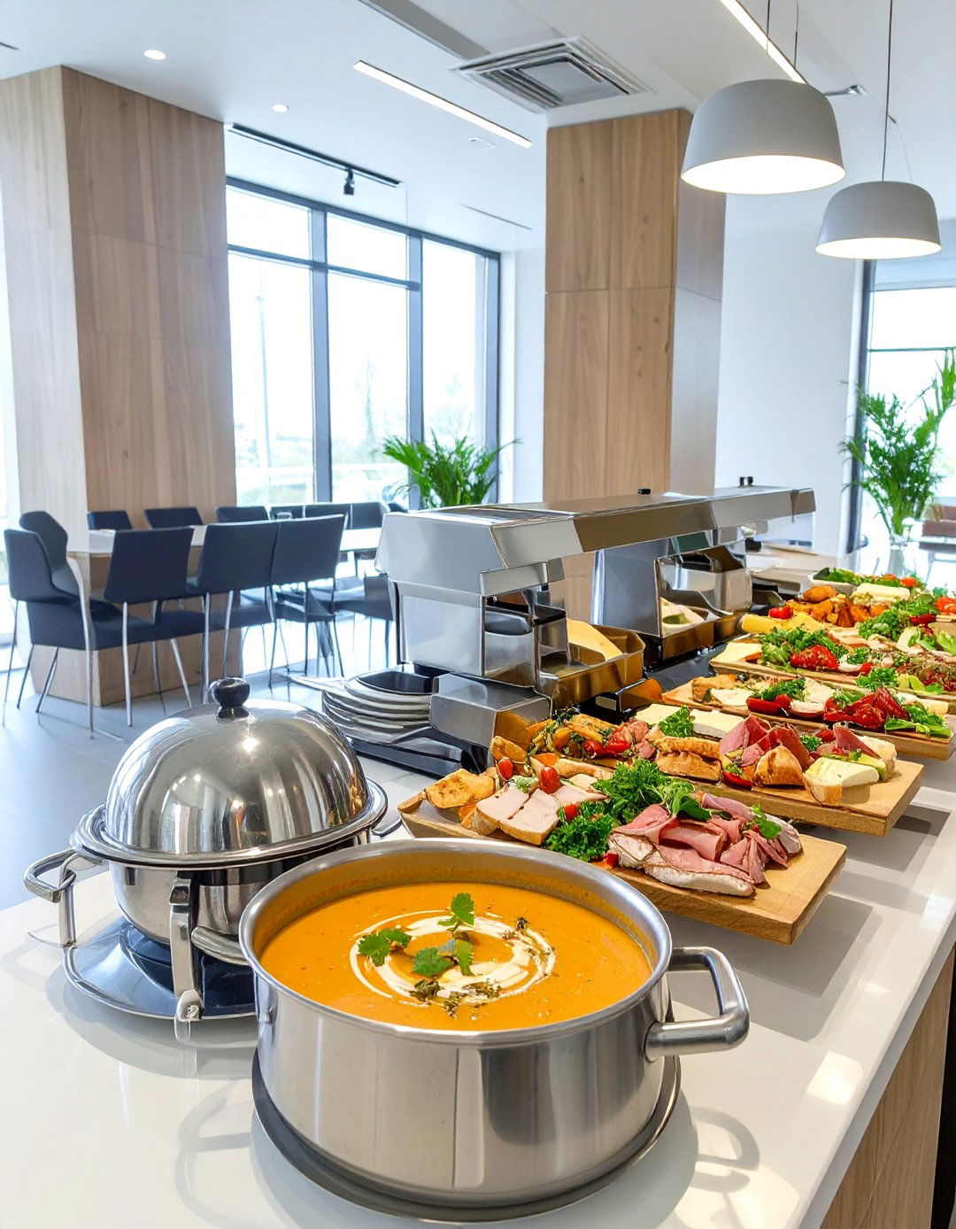 Gourmet Soup and Sandwich Station - 30 office lunch ideas for a group