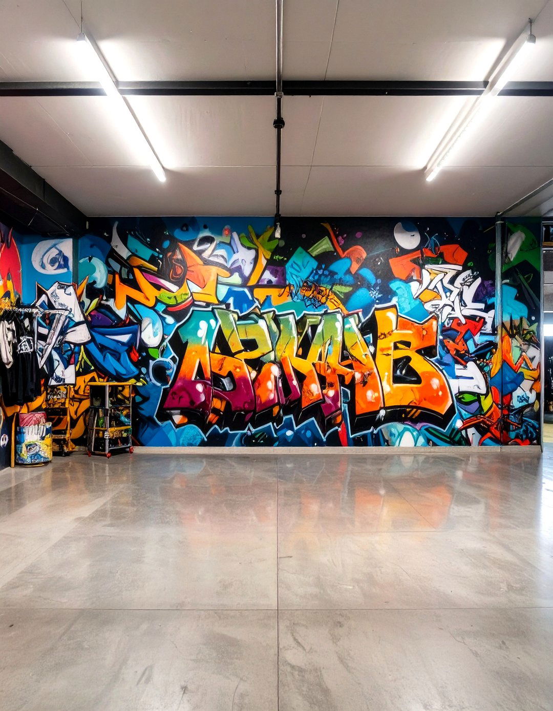 Graffiti Art Mural Wall - 30 interior garage wall ideas