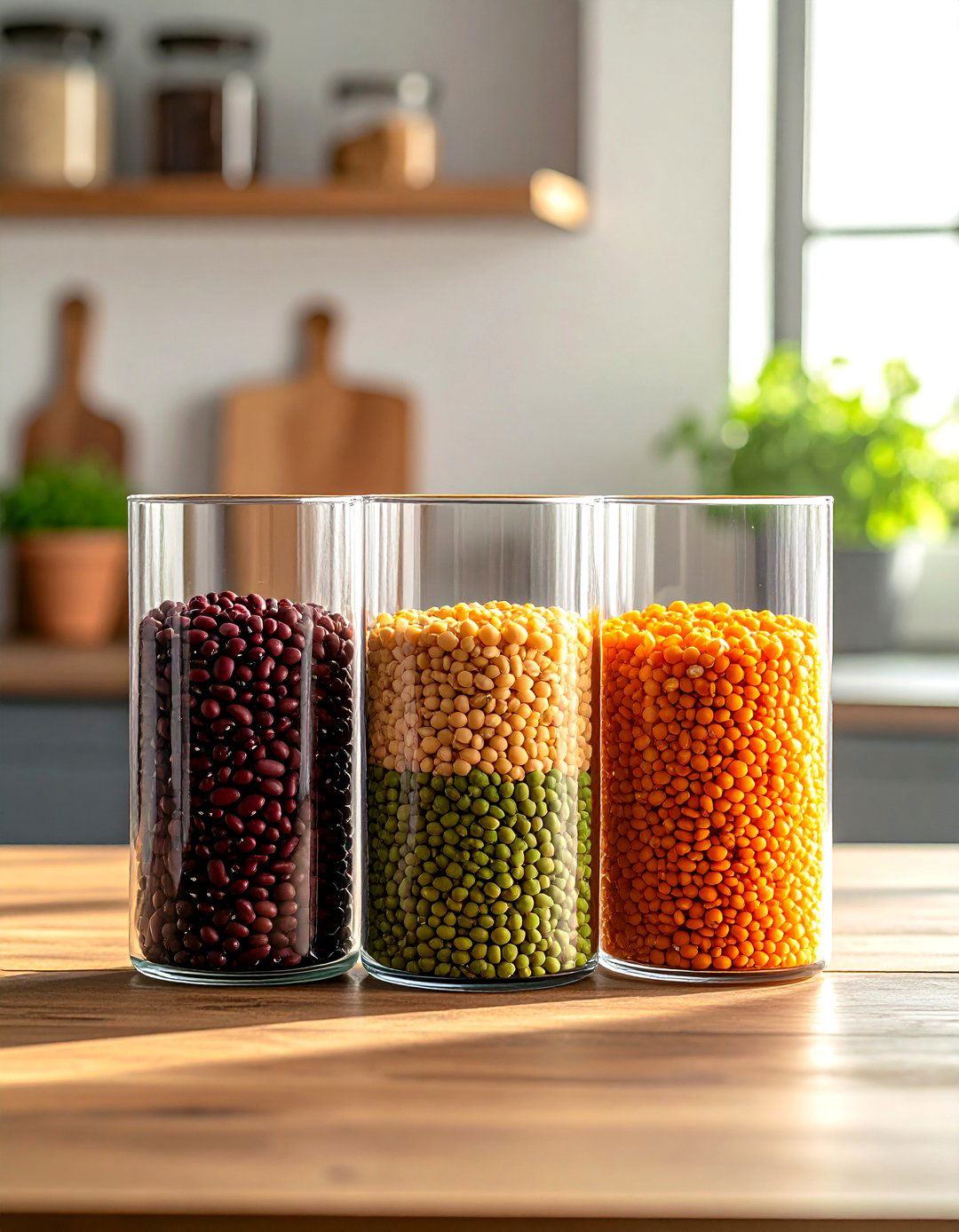 Grains in Glass Vases - 30 kitchen table centerpiece ideas